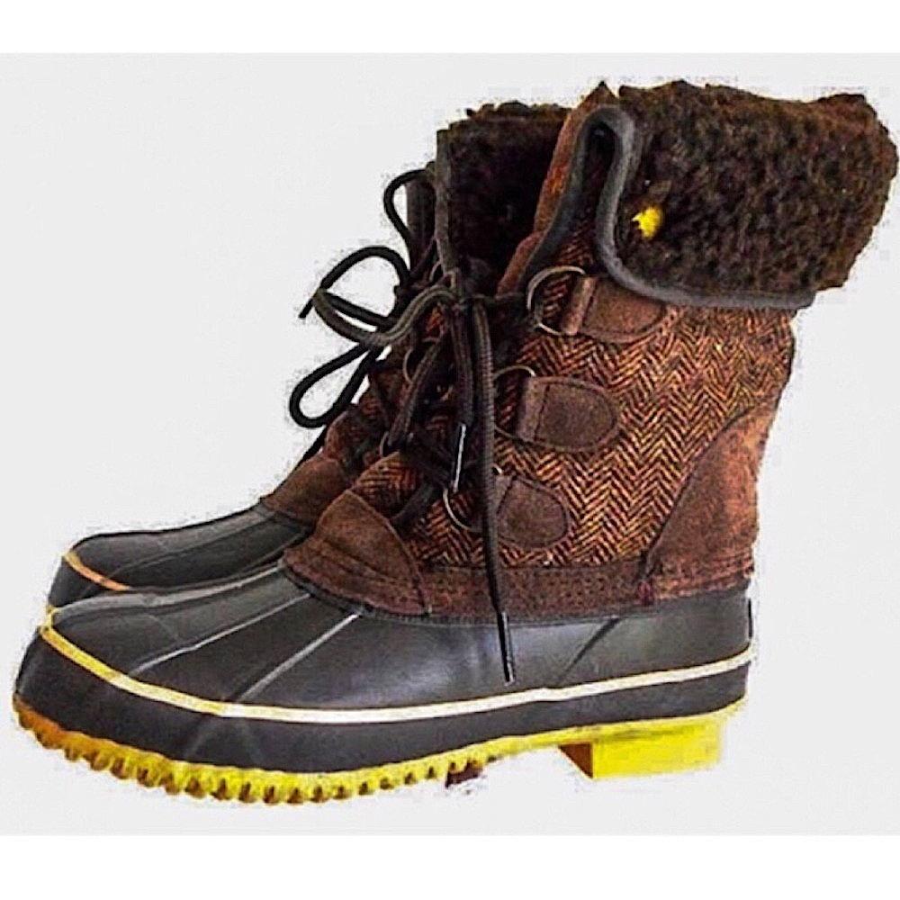 Abound Sz 6 Herringbone Shearling Winter Duck Boots! NEW!
